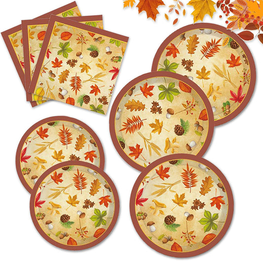 ♻Thanksgiving Disposable Paper Plate Set-20 set