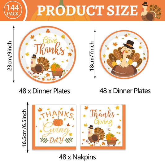 🐔Turkey Thanksgiving Party Supplies Kit - 48set