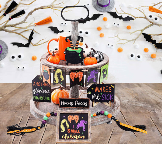 ☠Halloween Hocus Pocus Tray Decor(Tiered Tray NOT Included)