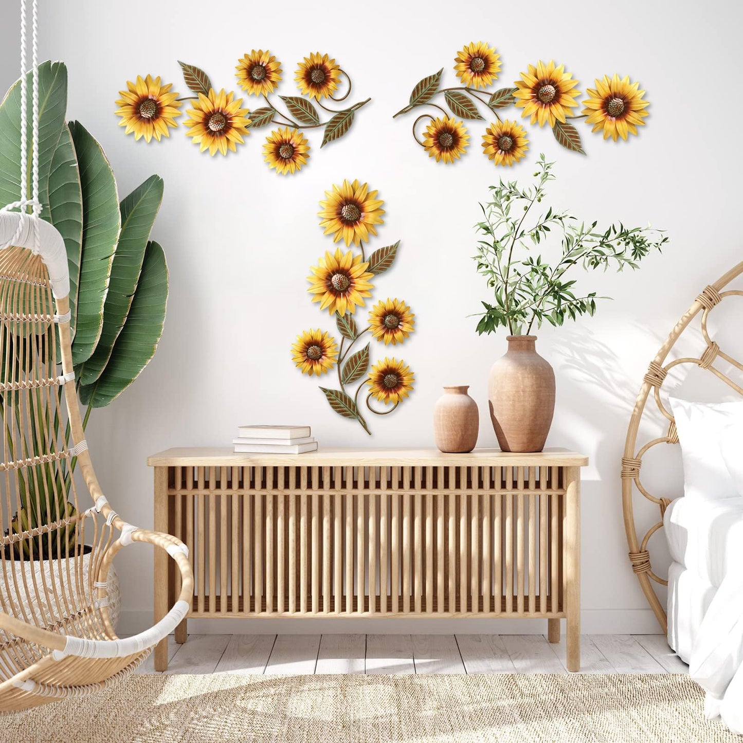 🌻Metal Sunflower Wall Art Decor, for Indoor Outdoor Home Bedroom Living Room Porch