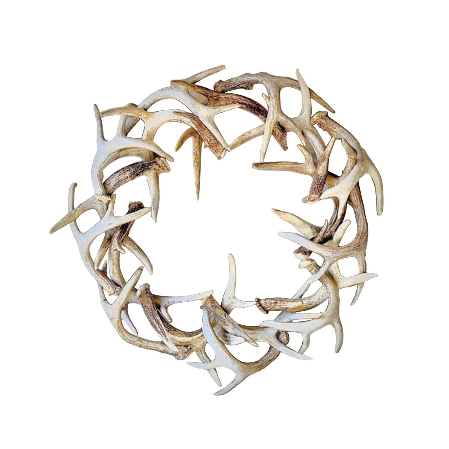 🌲🦌Natural antler Christmas wreath rustic-style fireplace ornament