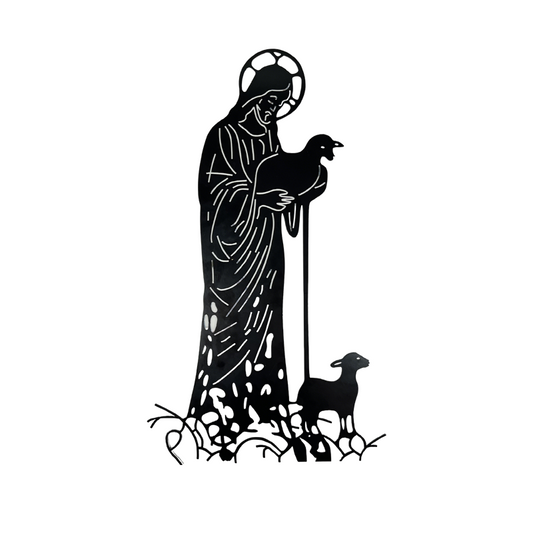 ✝️Jesus and Sheep Metal Sign- Outdoor for Yard & Patio🍂