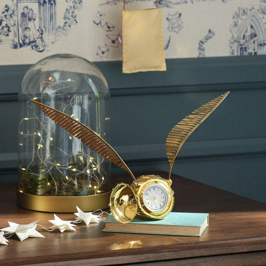Golden Snitch Desk Clock - Magical Harry Potter Collectible Alarm Clock