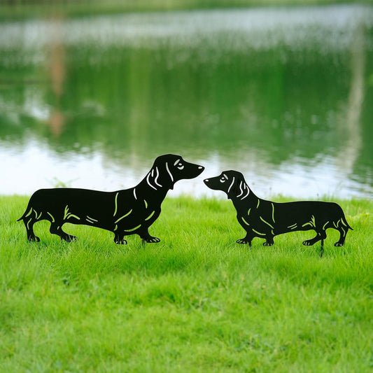 🐾Dachshund Rust Proof Metal Garden Stakes - Outdoor for Yard & Patio🍂