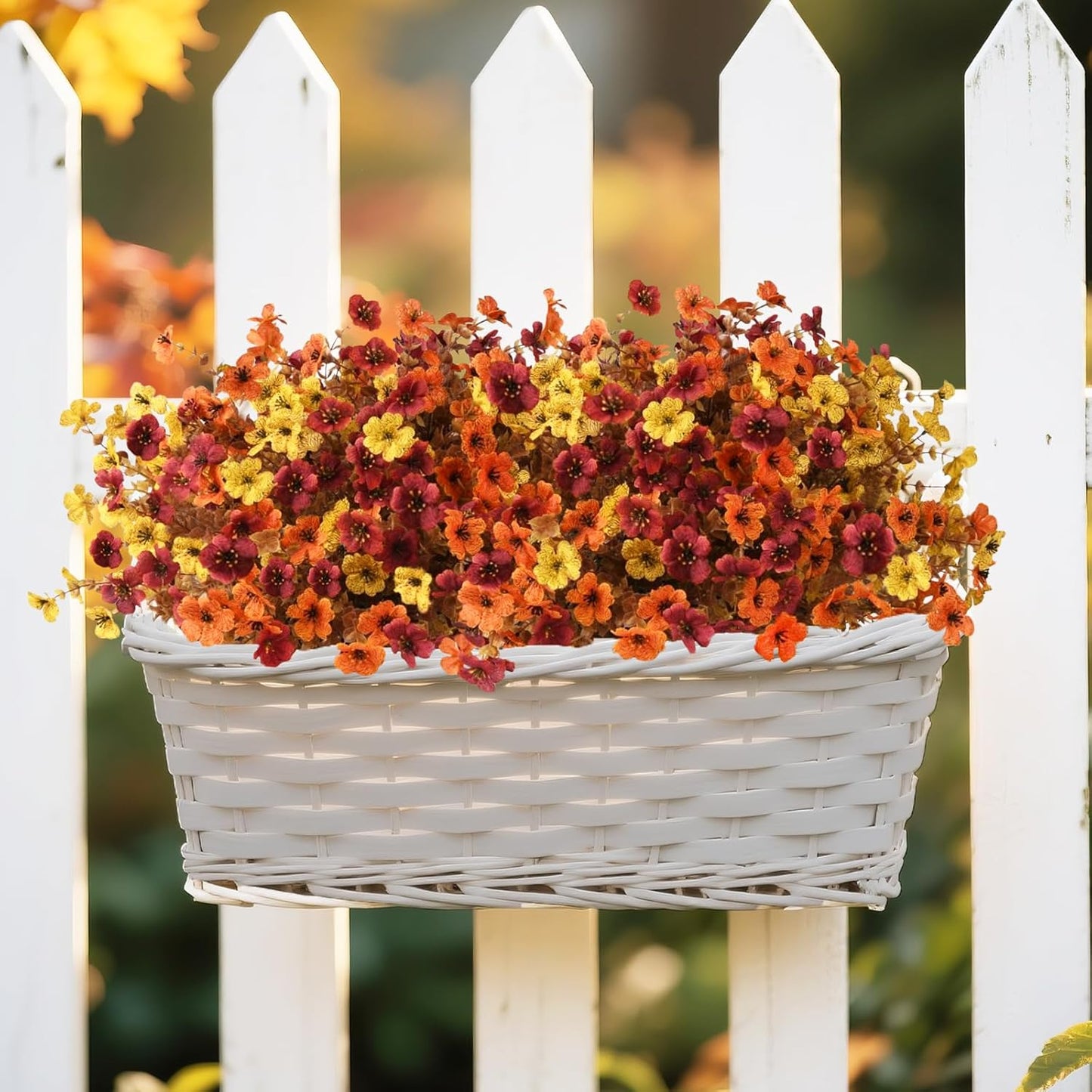 💐Artificial UV-resistant flowers: suitable for patios, porches and balconies