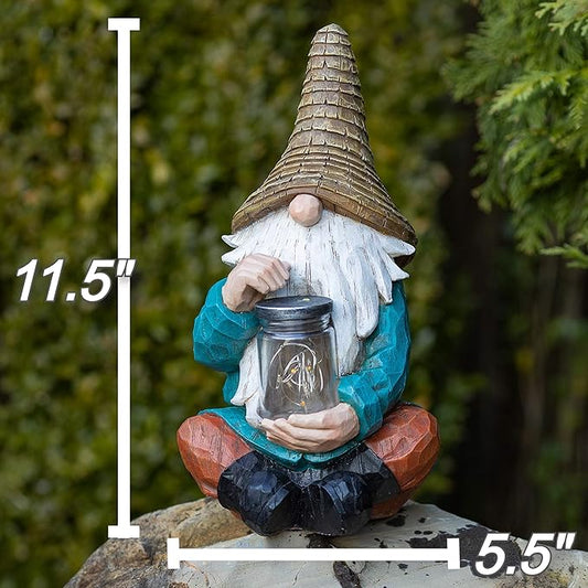 ✨Outdoor Garden Firefly Jar Gnomes Solar Light-Decorations for Yard, Lawn, Patio