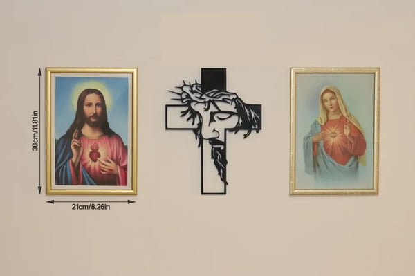 š„Jesus Cross Metal Sign Christ Wall Art Decor
