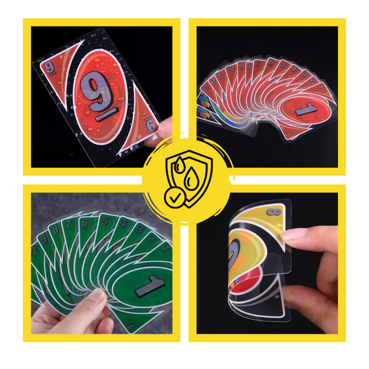 ✨UNO Card Game with Waterproof Cards and Portable Clip for Travel, Camping