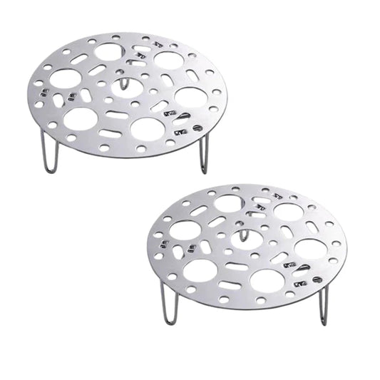 👨🍳Silver Stainless Steel Steamer Rack with Stand for Cooking