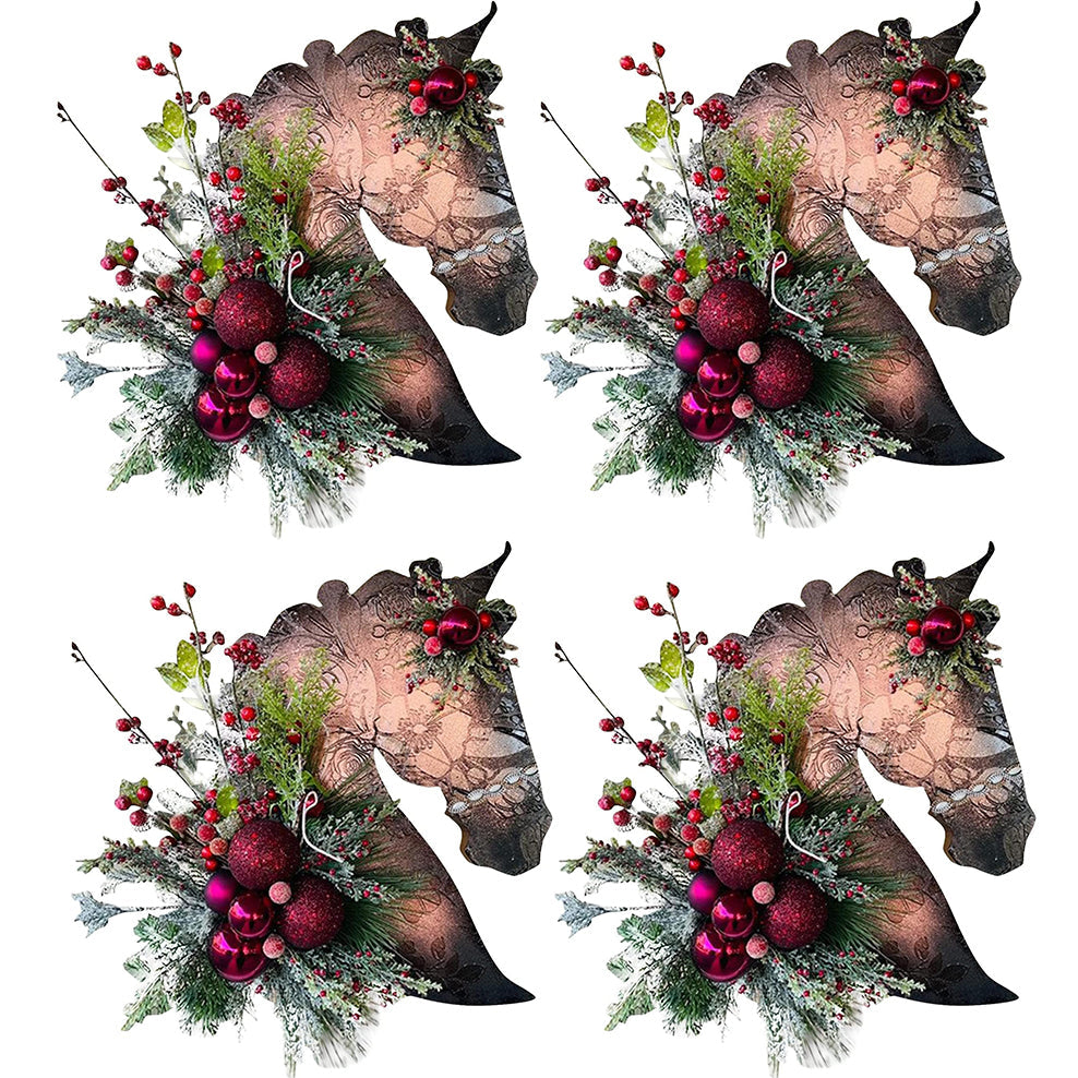 🌲🐴Horse Head Wreath for Christmas | Single, Pair & Family Bundles✨