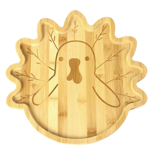 ♻Reusable Bamboo Turkey Platter(11.4"x11.4"x0.6")
