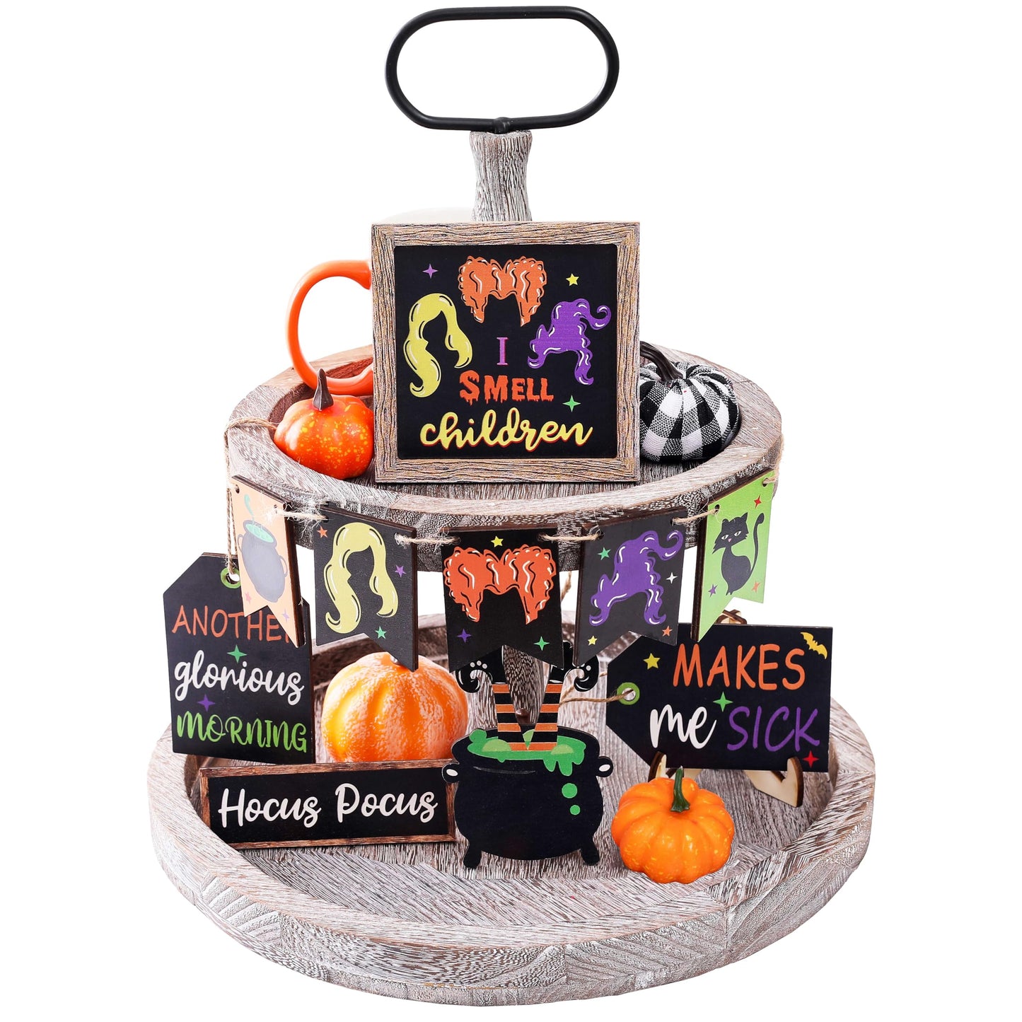 ☠Halloween Hocus Pocus Tray Decor(Tiered Tray NOT Included)