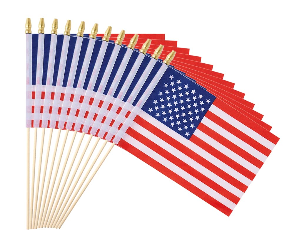 20Pack Small American Flag Mini Usa Flag For July 4th Decoration