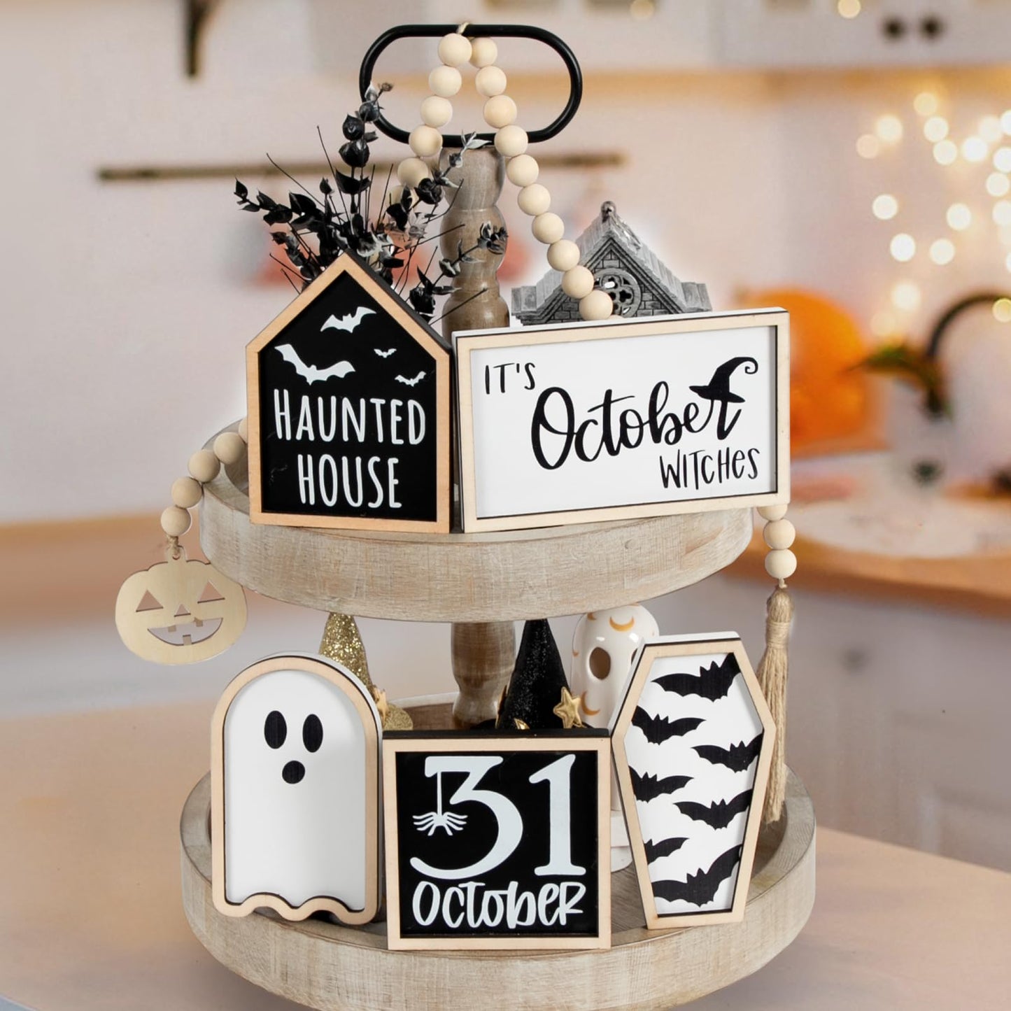 👻6PCS Halloween Tiered Tray Decor(Tiered Tray NOT Included)