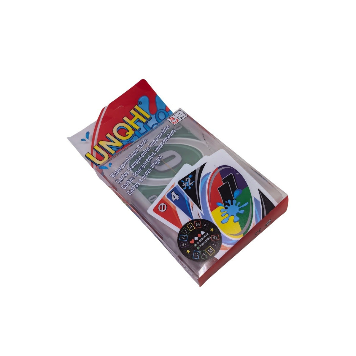 ✨UNO Card Game with Waterproof Cards and Portable Clip for Travel, Camping