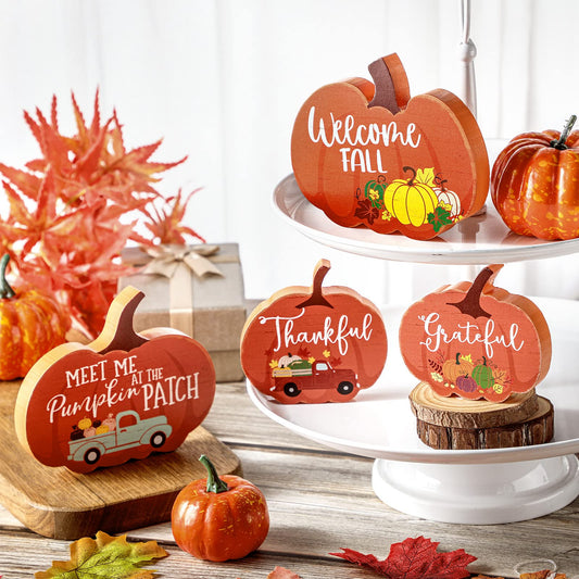 🎃Fall Decor for Home Thanksgiving Tiered Tray Decoration Fall Desk Decor