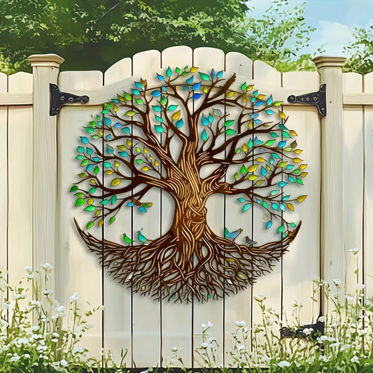 Tree of Life Metal Wall Sculpture - Art Deco Iron Wall Hanging