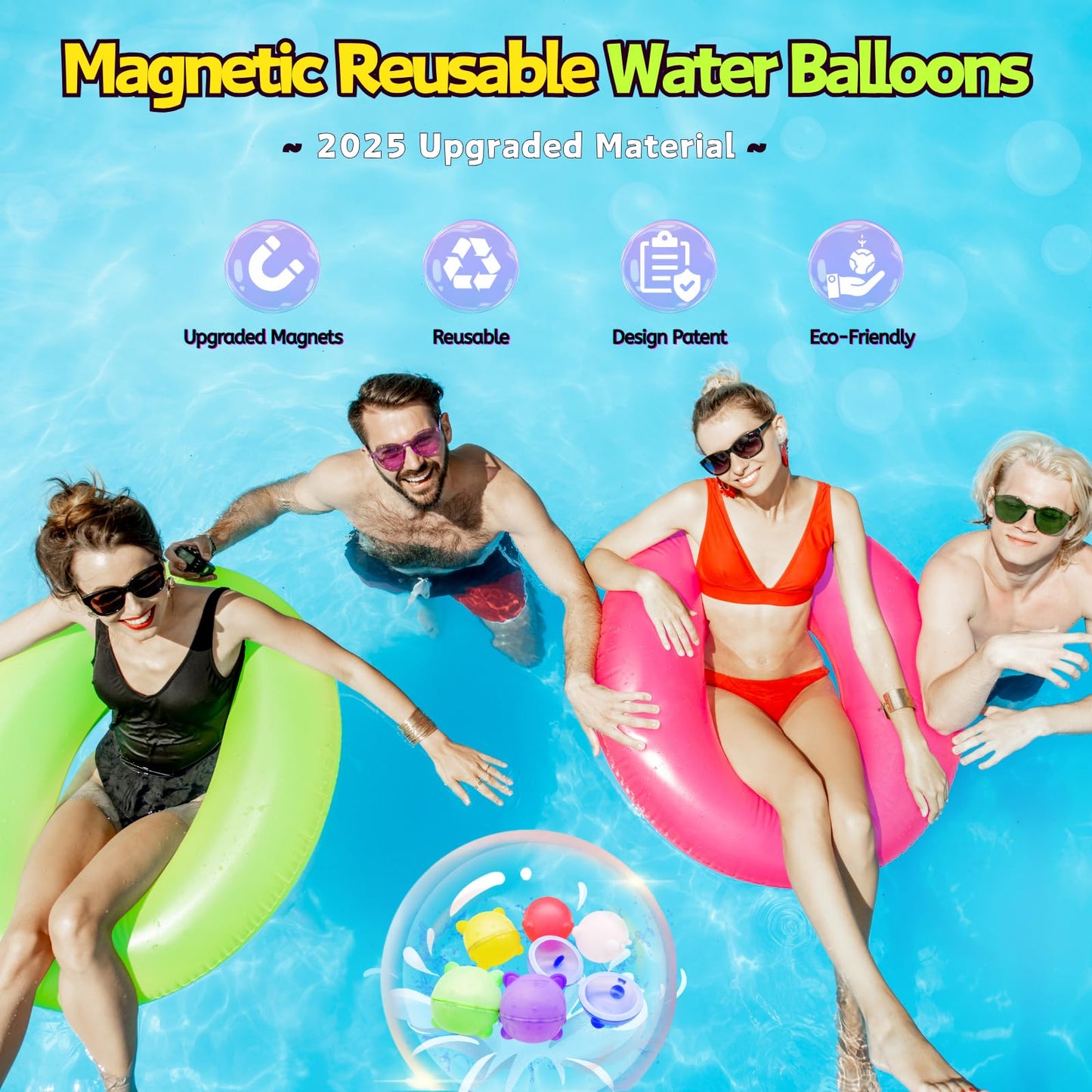 🐰Reusable Magnetic Water Balloons - Self Sealing Quick Fill