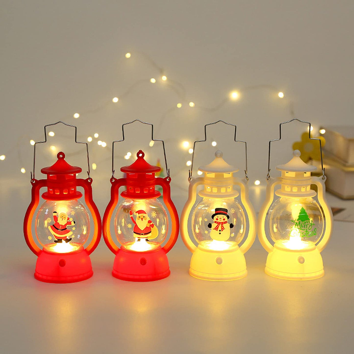 🎄🎅Christmas Decorations for Bedroom - Night Light with Carrying Handle（4 set）