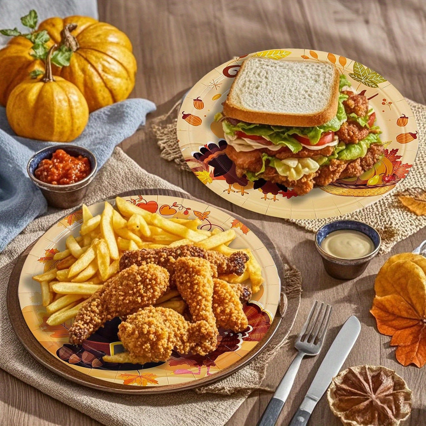 🐔Turkey Thanksgiving disposable plate