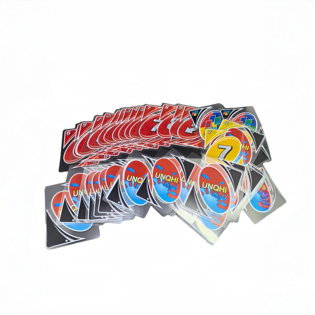 ✨UNO Card Game with Waterproof Cards and Portable Clip for Travel, Camping