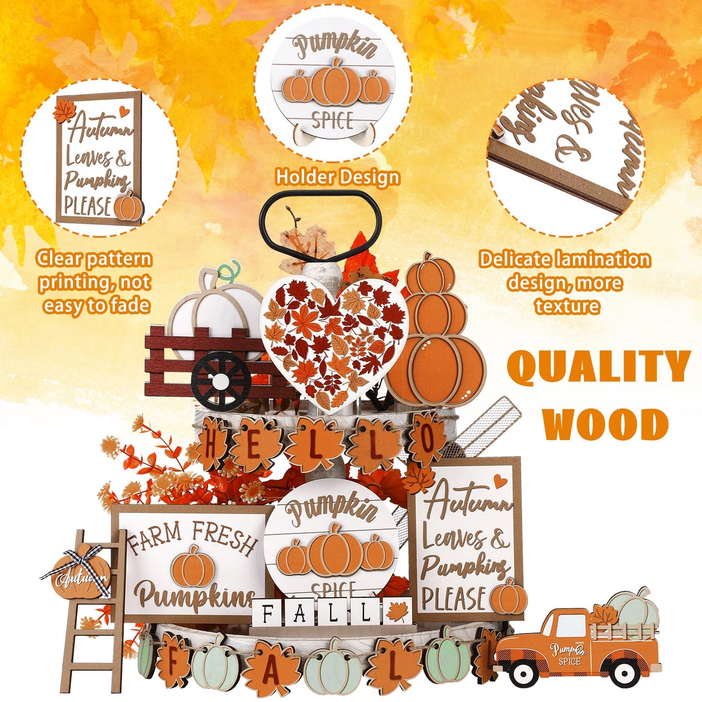 🐔Autumn home table decoration Halloween Thanksgiving scene decoration