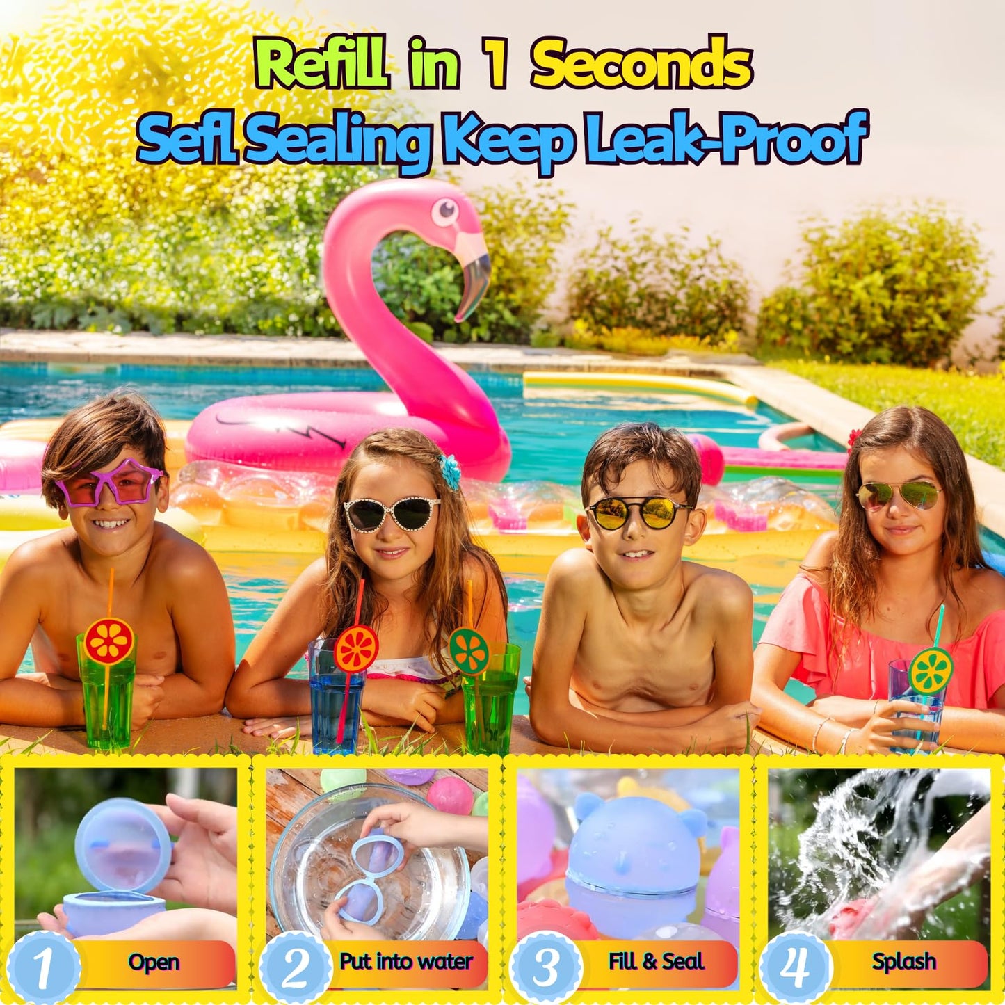 🐰Reusable Magnetic Water Balloons - Self Sealing Quick Fill