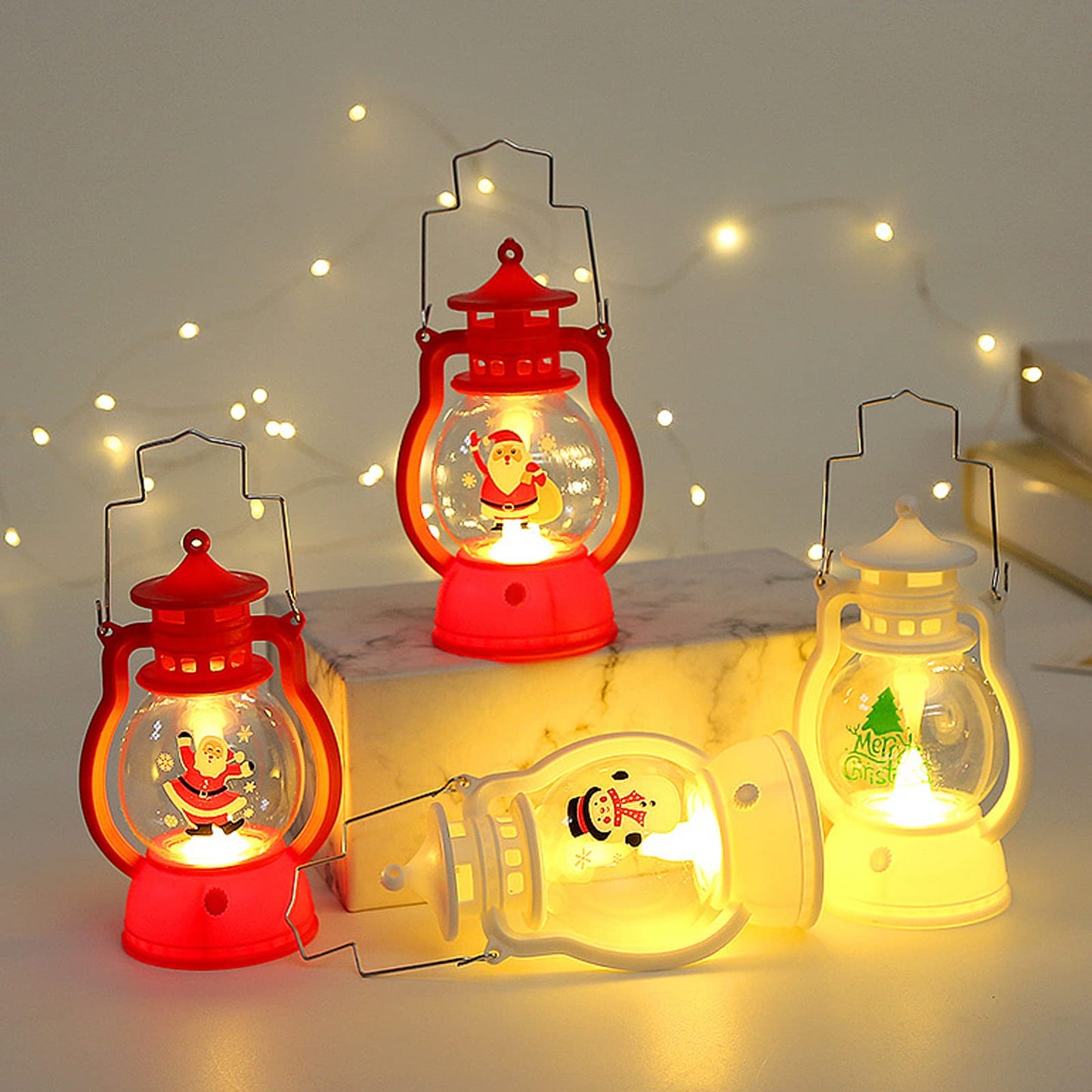 🎄🎅Christmas Decorations for Bedroom - Night Light with Carrying Handle（4 set）