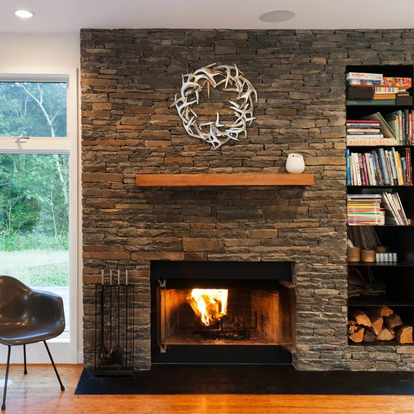 🌲🦌Handmade Rustic Farmhouse Antlers Wreath Staghorn Garland✨