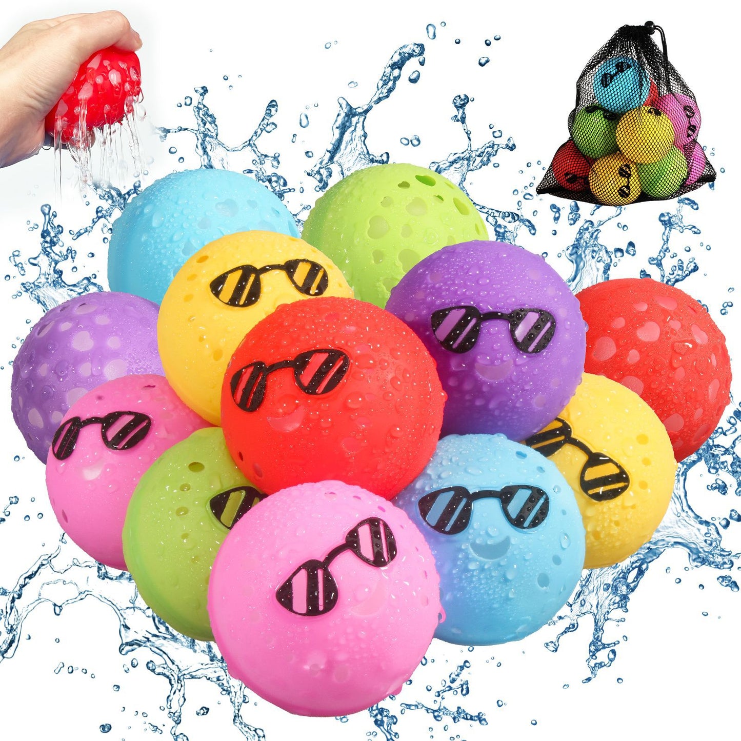 💧Reusable Water Bounce Balloons,  Water Game Toys for Outdoor Activities