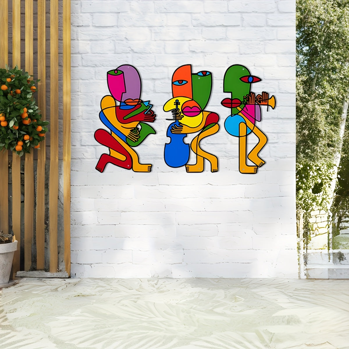 🎇Colorful Abstract Picasso Style Metal Wall Sculpture