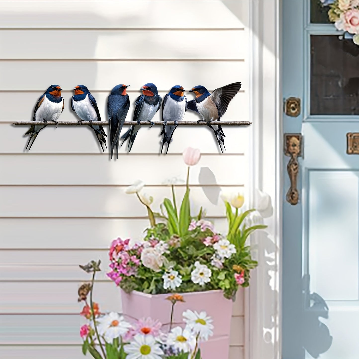 🐦Metal Birds on Branch Wall Decor Sculpture for Home, Indoor Patio