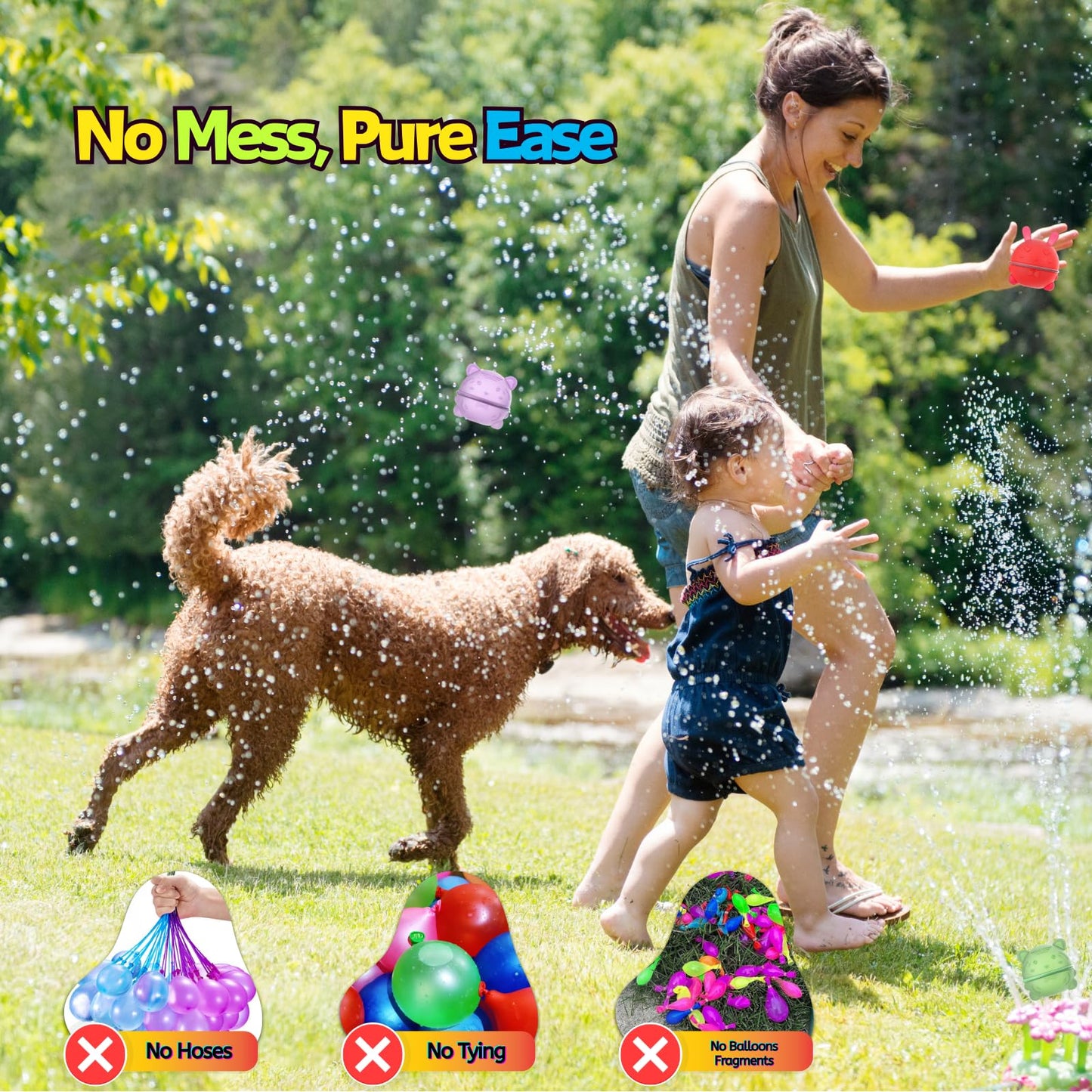 🐰Reusable Magnetic Water Balloons - Self Sealing Quick Fill