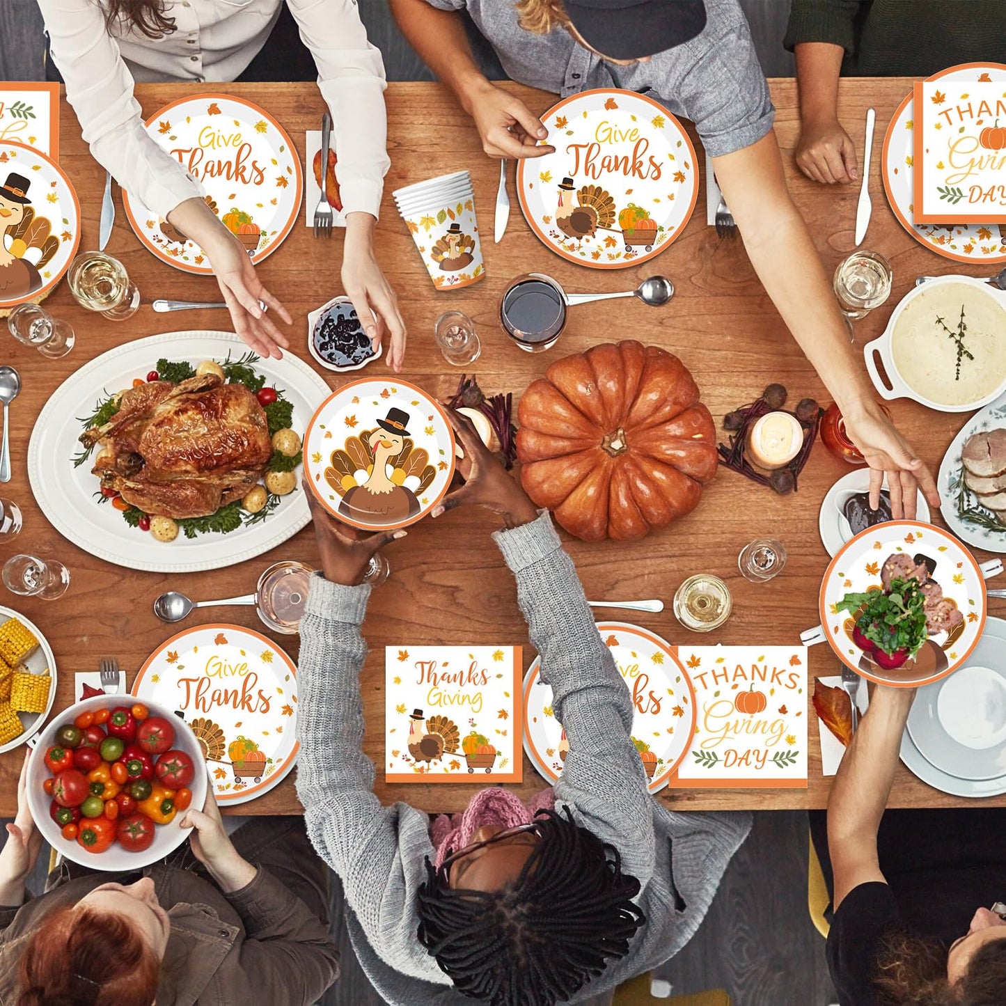 🐔Turkey Thanksgiving Party Supplies Kit - 48set