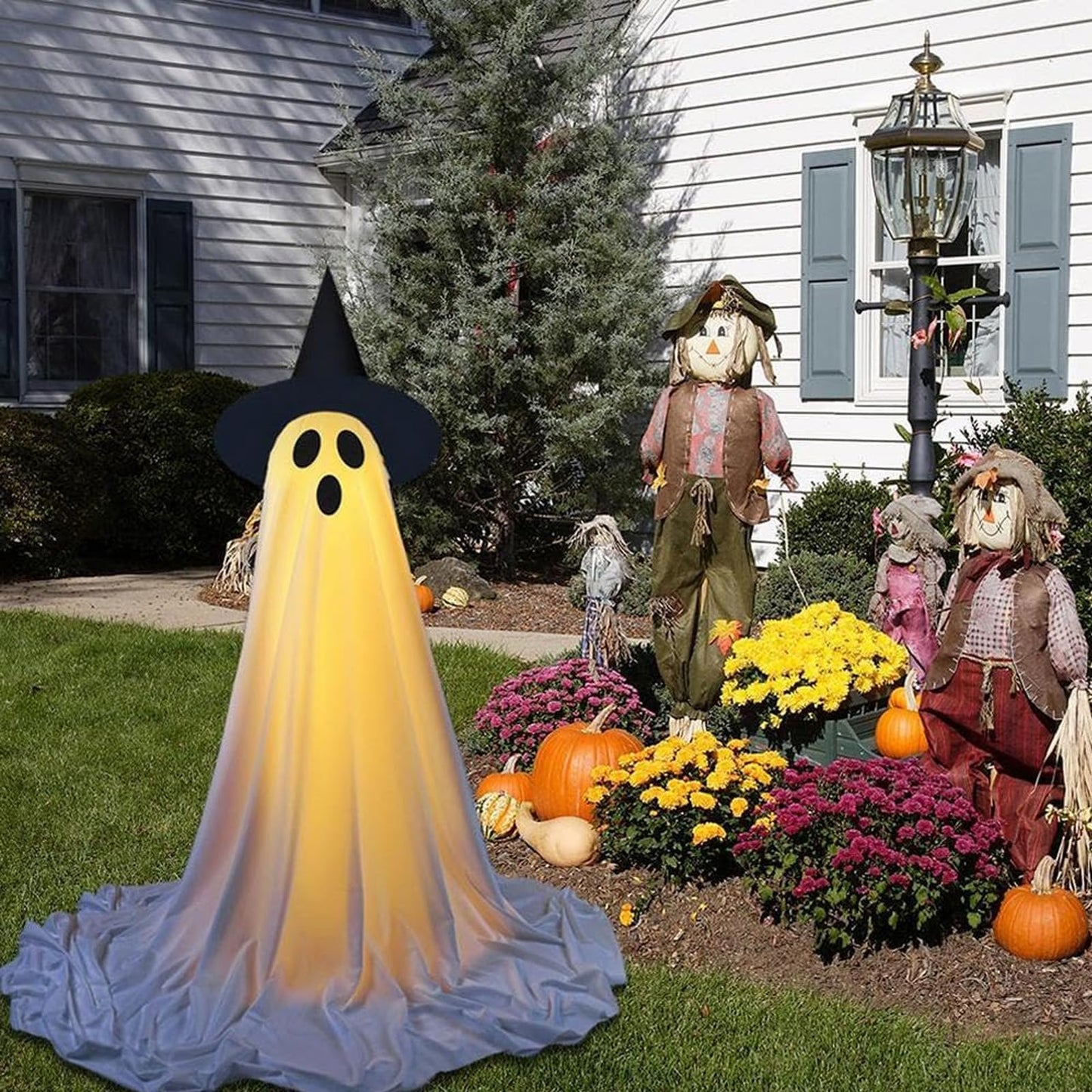 Glow Ghost Halloween Decor Witch Hat