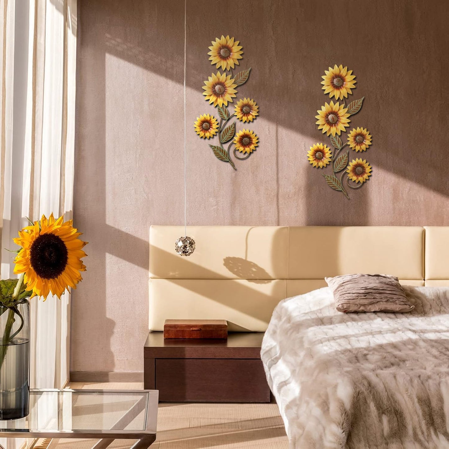 🌻Metal Sunflower Wall Art Decor,  for Indoor Outdoor Home Bedroom Living Room Porch