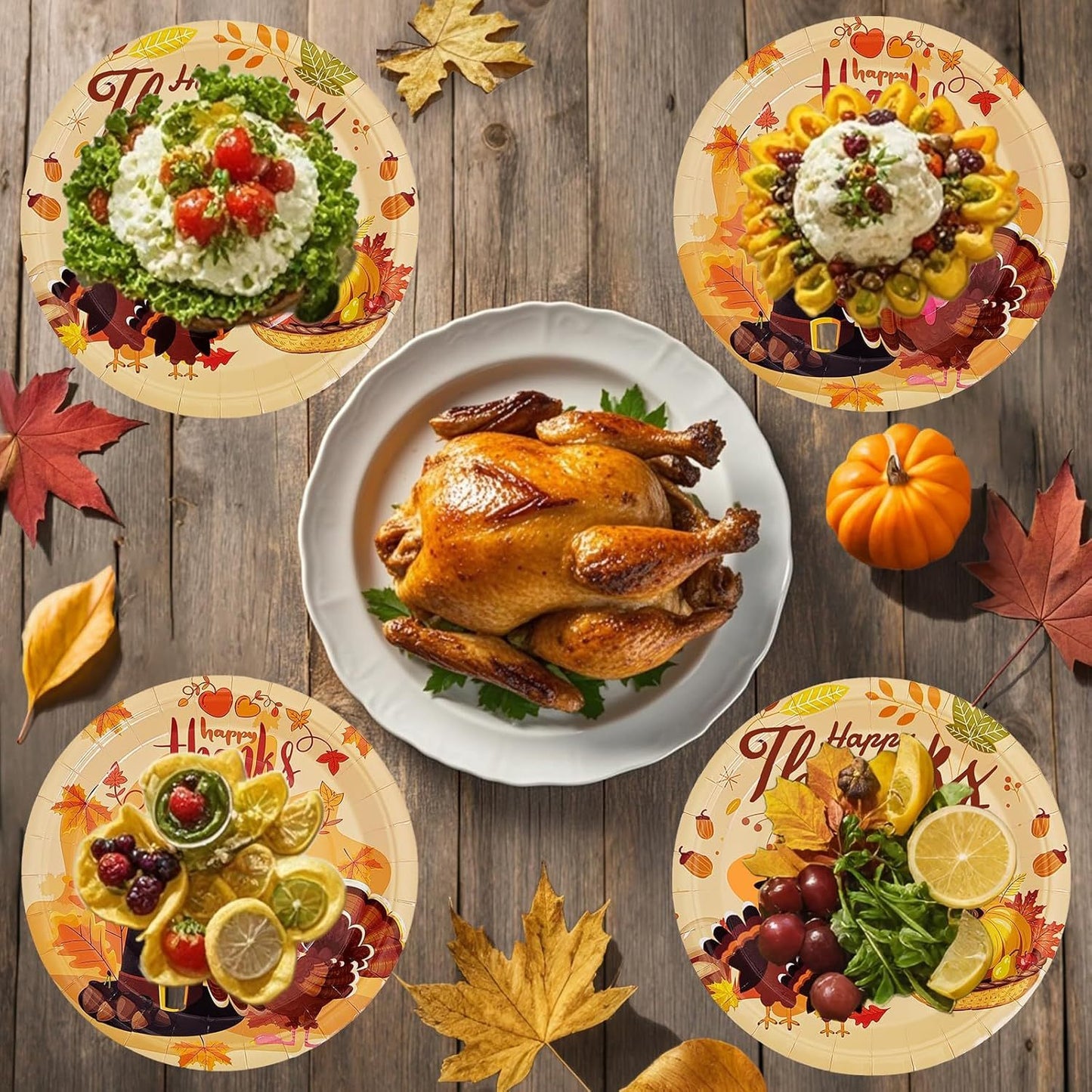 🐔Turkey Thanksgiving disposable plate