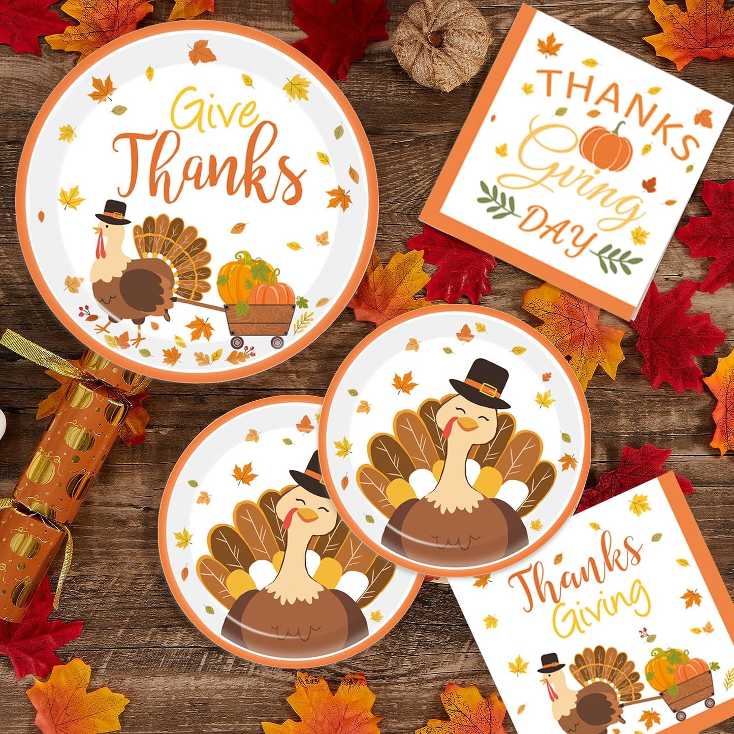 🐔Turkey Thanksgiving Party Supplies Kit - 48set