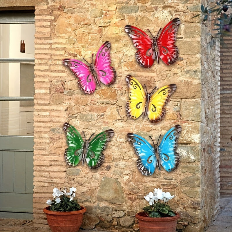 🦋Metal Butterfly Wall Art, Vibrant Outdoor/Indoor Craft Ornaments for Home Accents