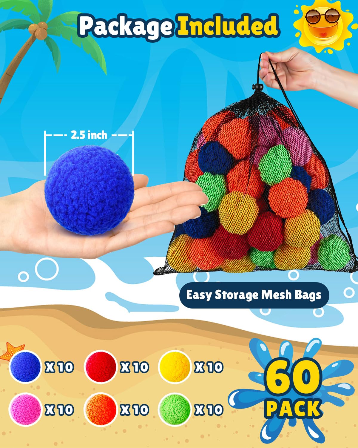 🤷‍♂️Reusable Water Balloons -Summer Pool Toys Water for Backyard Lawn Beach