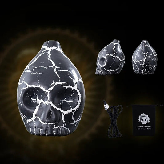💀Halloween Death Whistle Ceramic Skull Decoration Eerie Sound Whistle