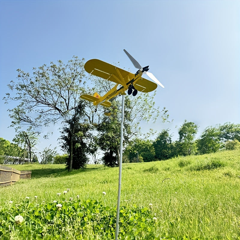 🛫3D Plane Weather Vane Anti-corrosion Wind Direction Indicator for Outdoor Garden