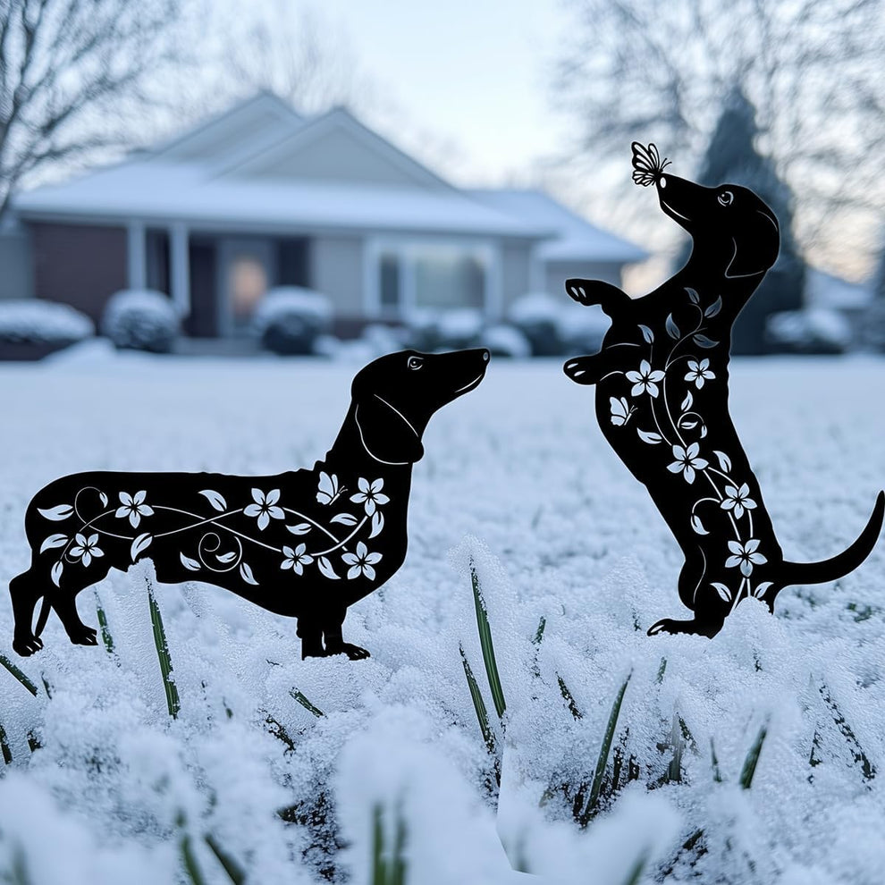 🐾Dachshund Rust Proof Metal Garden Stakes - Outdoor for Yard & Patio🍂