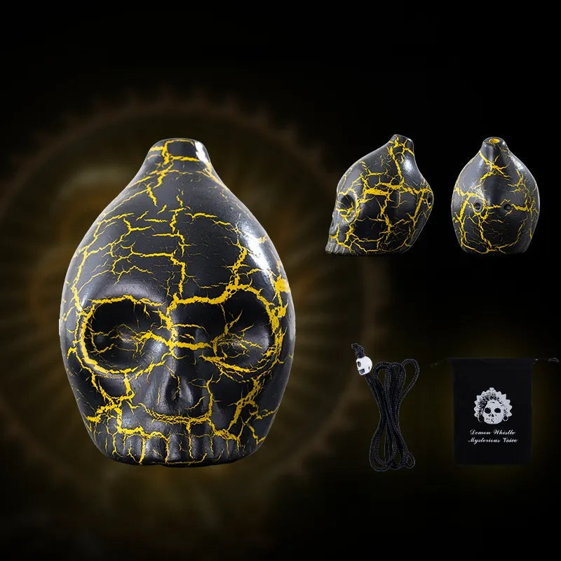 💀Halloween Death Whistle Ceramic Skull Decoration Eerie Sound Whistle
