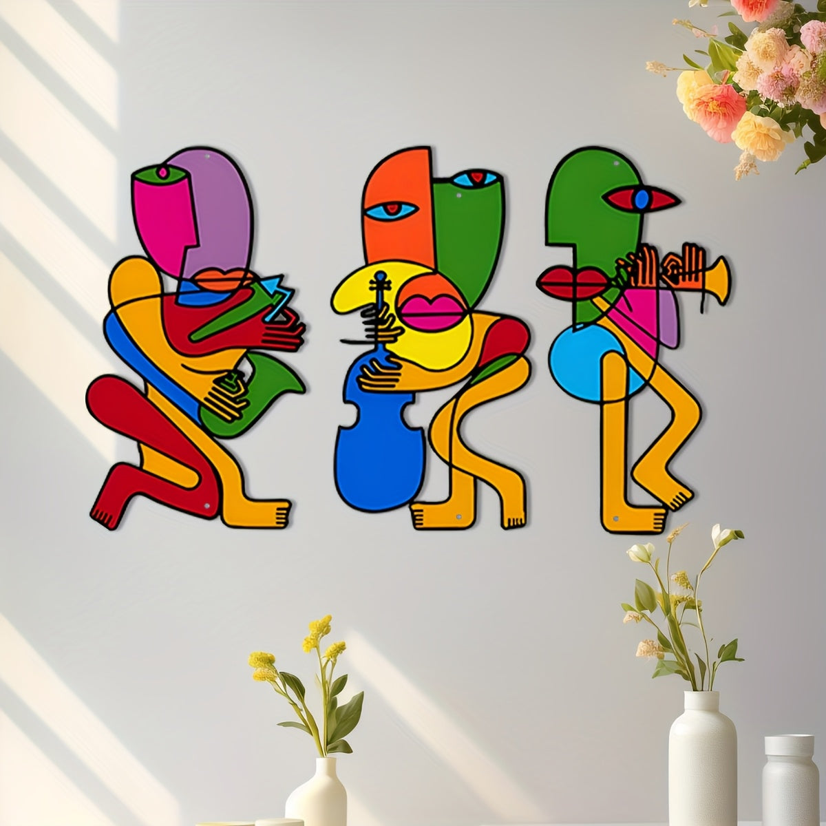 🎇Colorful Abstract Picasso Style Metal Wall Sculpture