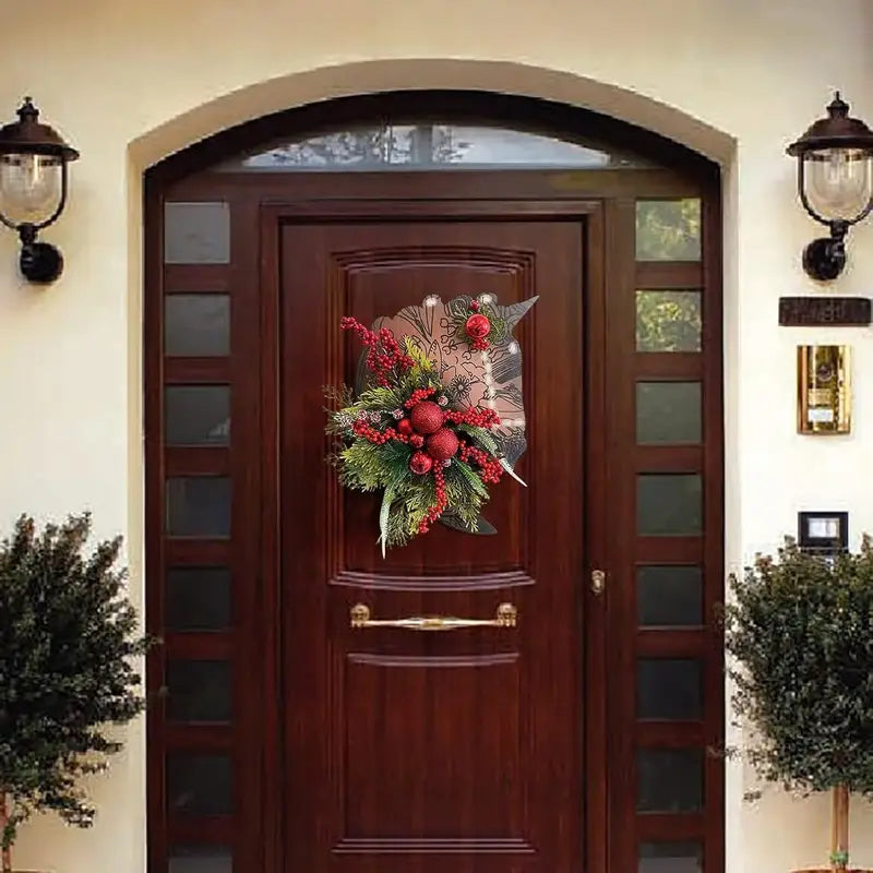 ✨ Handmade Christmas Horse Head Wreath