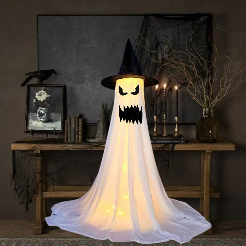 Glow Ghost Halloween Decor Witch Hat