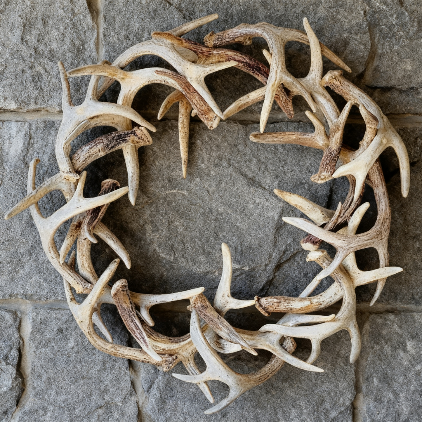 🌲🦌Handmade Rustic Farmhouse Antlers Wreath Staghorn Garland✨