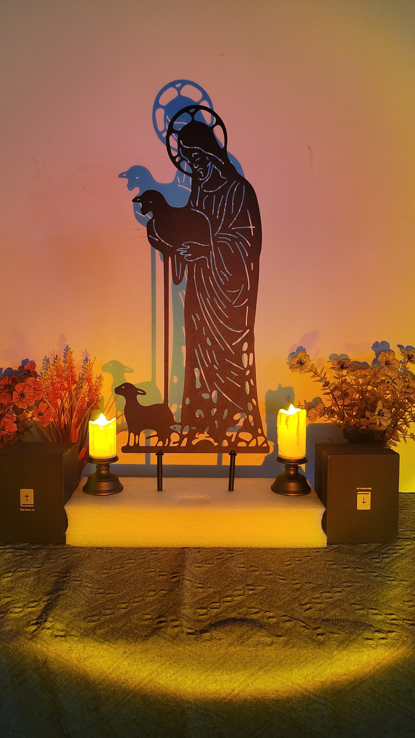 ✝️Jesus and Sheep Metal Sign- Outdoor for Yard & Patio🍂