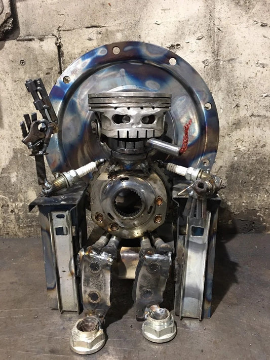 Handmade "Big Boss" Piston Robot Sculpture